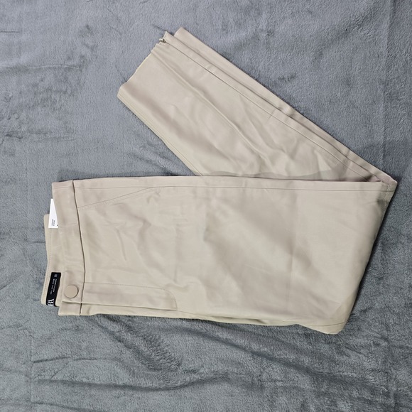 Zara Faux Leather High Waisted Pants Large Beige Skinny - Picture 10 of 11